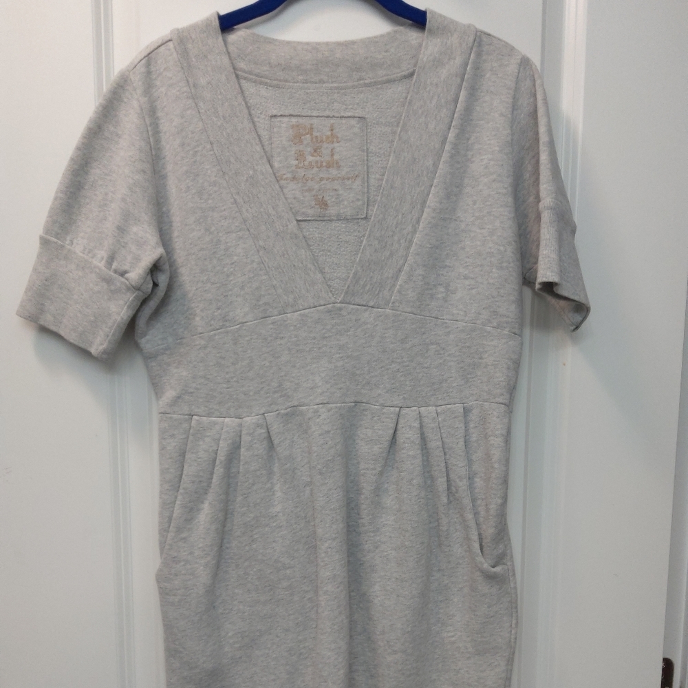 Gray sweatshirt tunic
